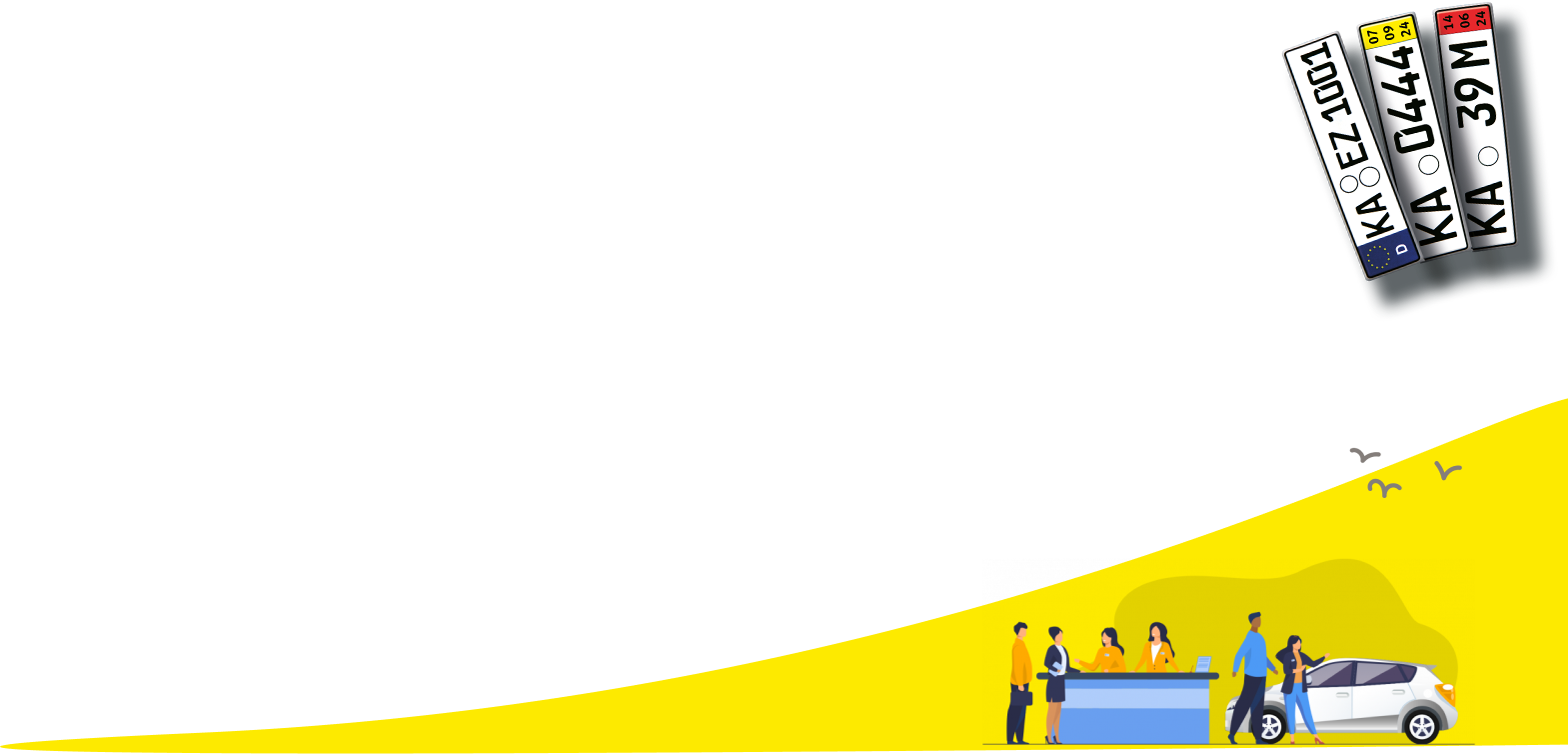 Dekoratives Auto mit Menschen