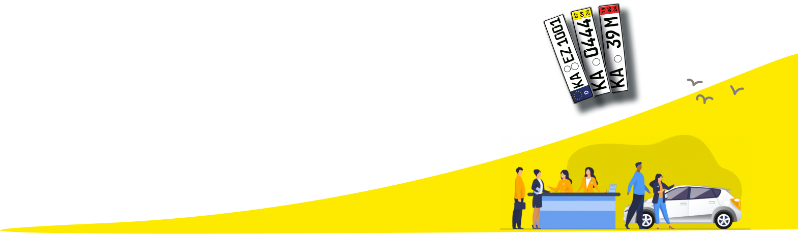 Dekoratives Auto mit Menschen